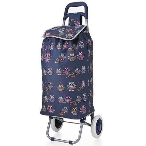 Hoppa Mini 47L Lightweight Wheeled Shopping Trolley, 2023 Model, Hard Wearing & Foldaway for Easy Storage With 1 years Guarantee