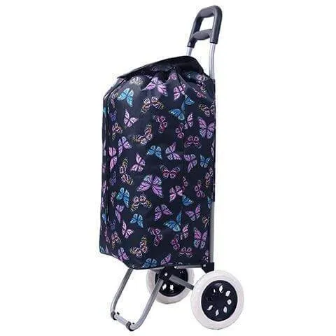 Hoppa Mini 47L Lightweight Wheeled Shopping Trolley, 2023 Model, Hard Wearing & Foldaway for Easy Storage With 1 years Guarantee