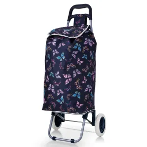 Hoppa Mini 47L Lightweight Wheeled Shopping Trolley, 2023 Model, Hard Wearing & Foldaway for Easy Storage With 1 years Guarantee