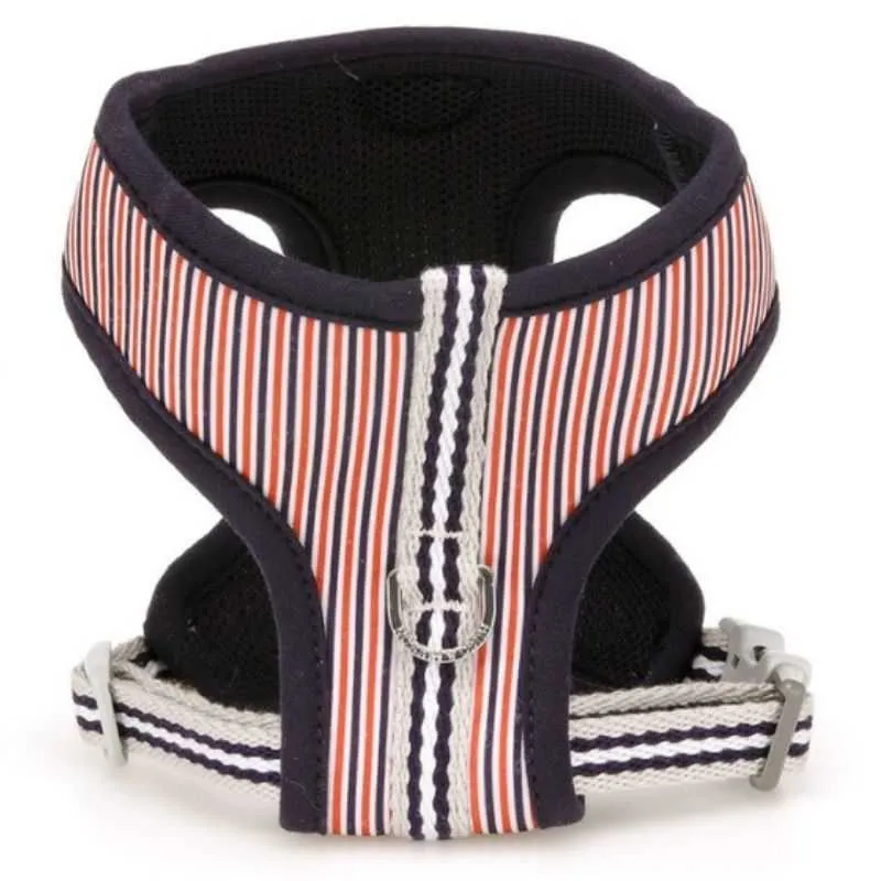 Hugo & Hudson Red & Navy Stripe Dog Harness