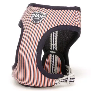 Hugo & Hudson Red & Navy Stripe Dog Harness