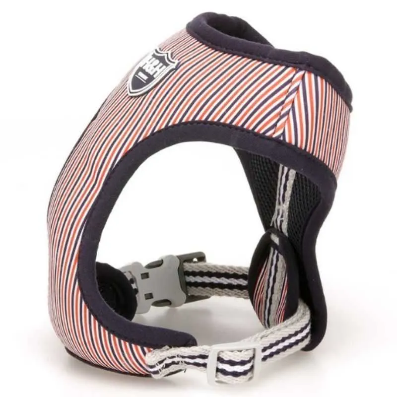 Hugo & Hudson Red & Navy Stripe Dog Harness