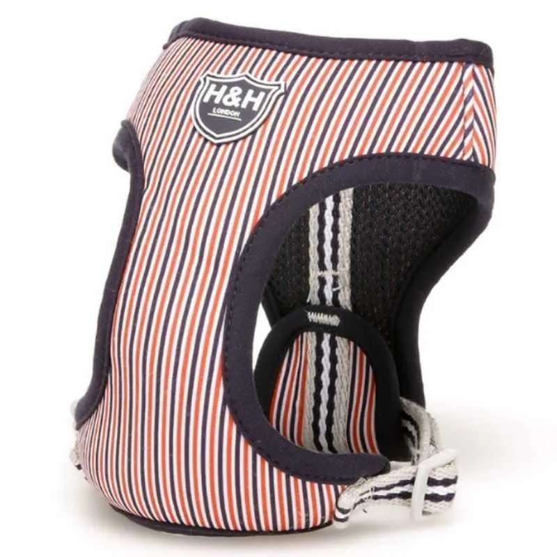 Hugo & Hudson Red & Navy Stripe Dog Harness
