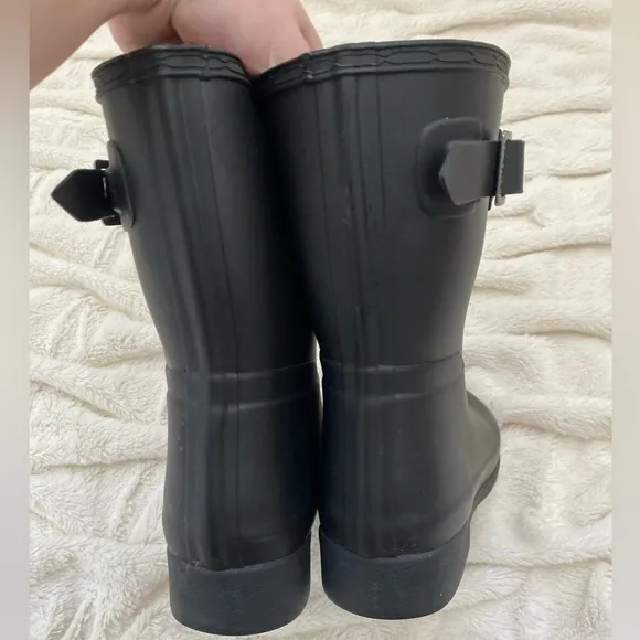 Hunter Original Refined Short Rain Boot Black