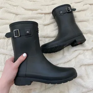 Hunter Original Refined Short Rain Boot Black