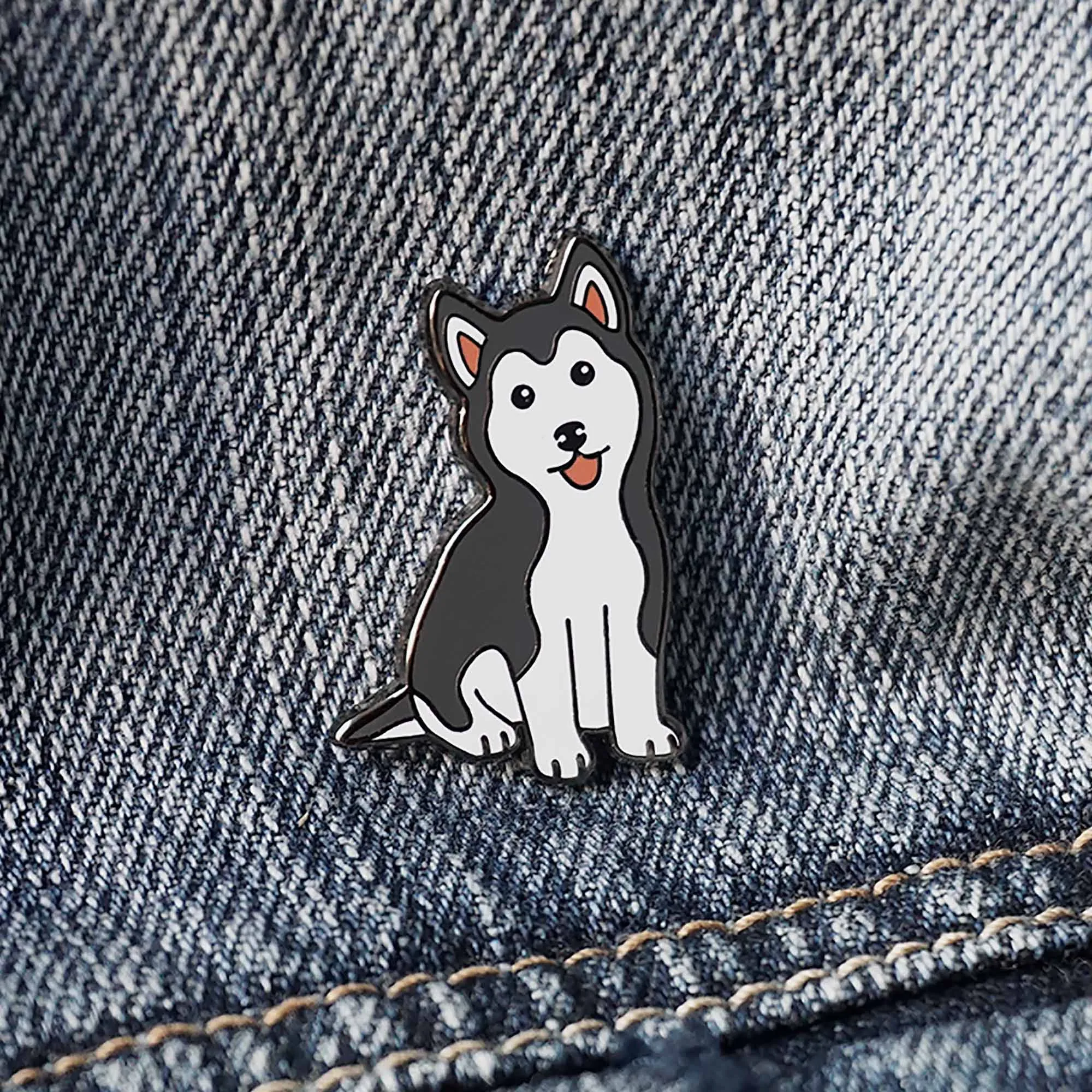 Husky Dog Puppy Lapel Enamel Pin