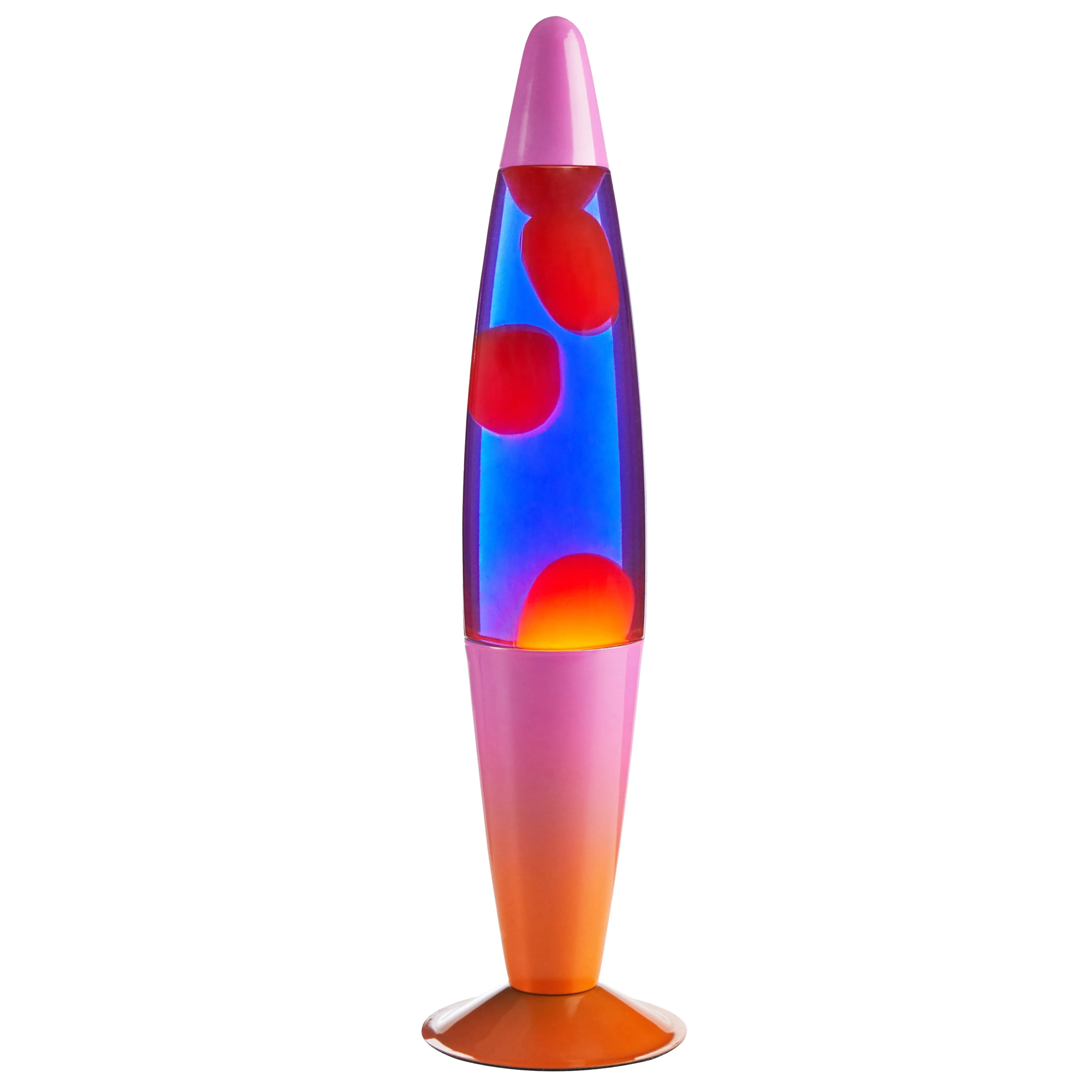 Import to AutoDS    Urban Shop, 16" Yellow/Blue Lava Motion Volcano Lamp, Yellow Wax in Blue Liquid, Silver Metal Base, LED