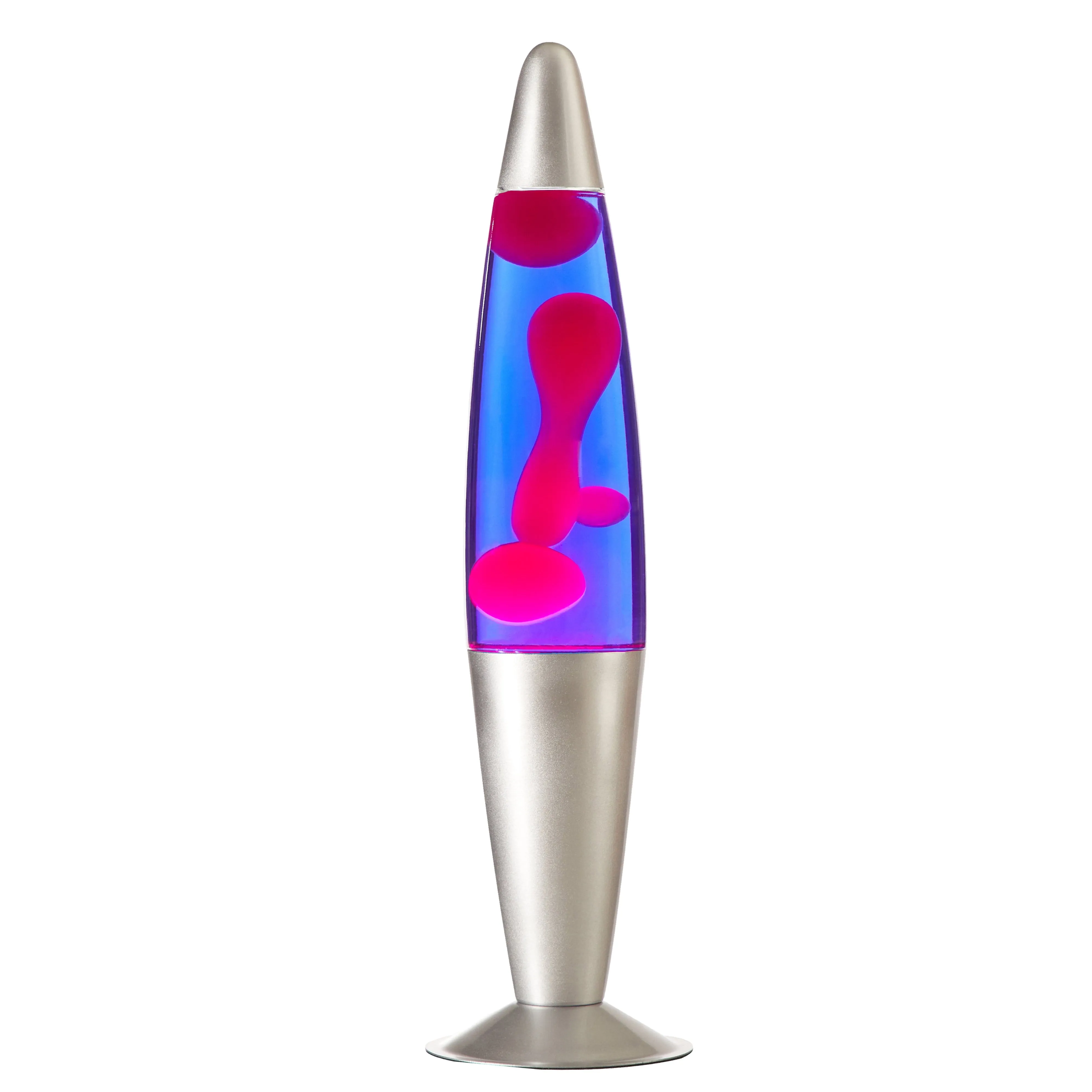 Import to AutoDS    Urban Shop, 16" Yellow/Blue Lava Motion Volcano Lamp, Yellow Wax in Blue Liquid, Silver Metal Base, LED