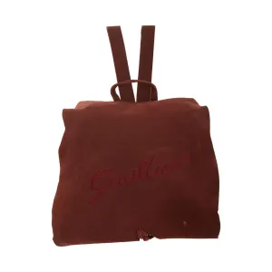 Jean Paul Gaultier Burgundy Suede Backpack