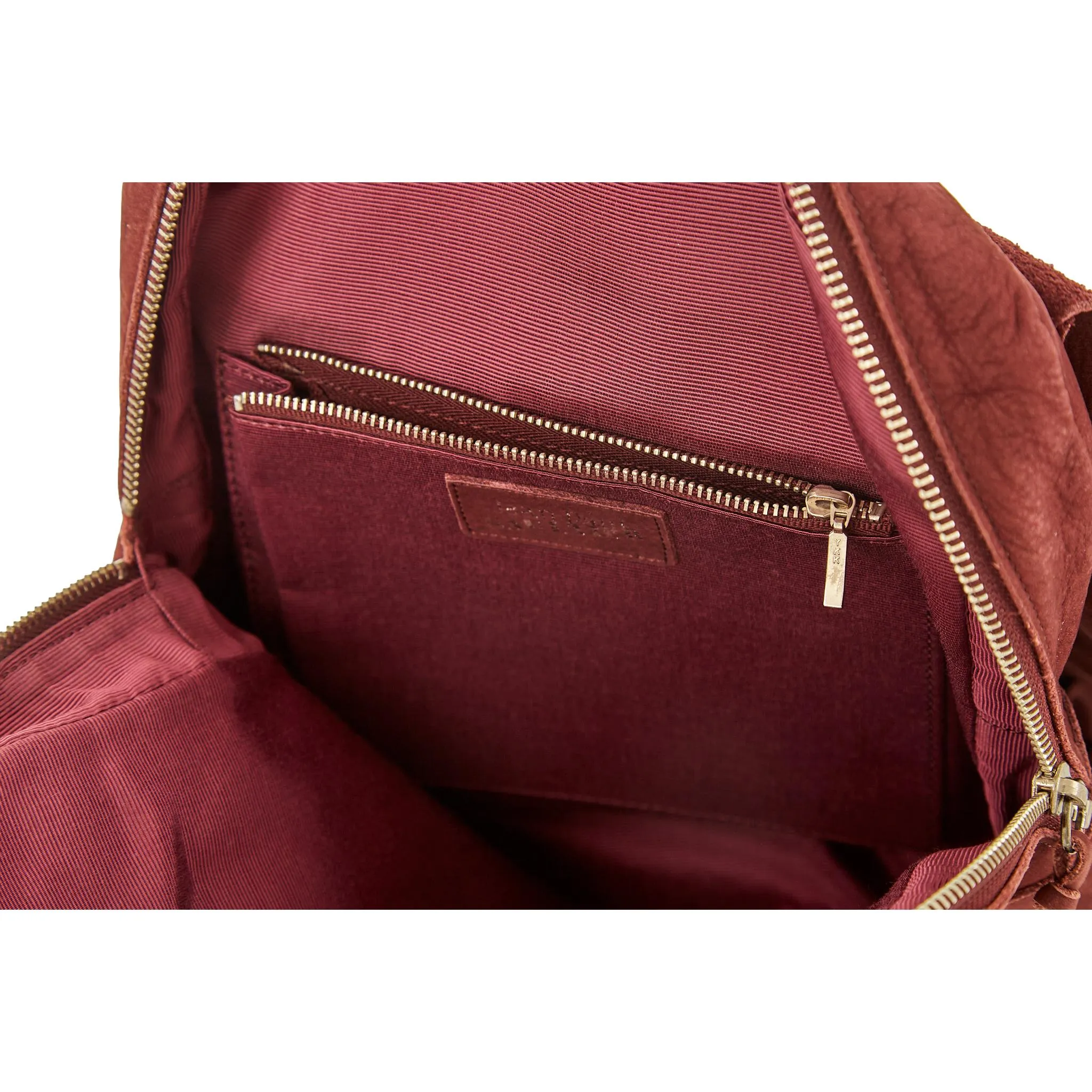 Jean Paul Gaultier Burgundy Suede Backpack