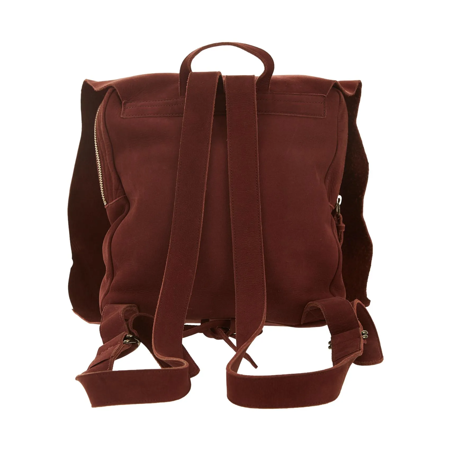 Jean Paul Gaultier Burgundy Suede Backpack