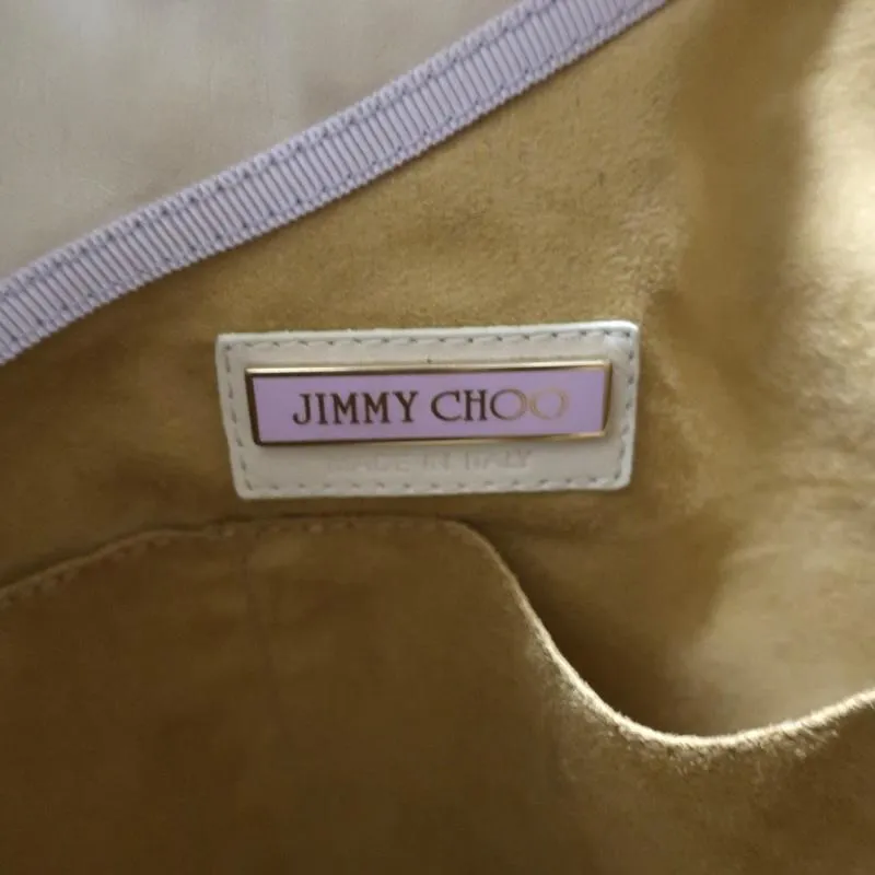 Jimmy Choo Asymmetric Hobo Cream Snakeskin Extra Large Shoulder Bag NEW