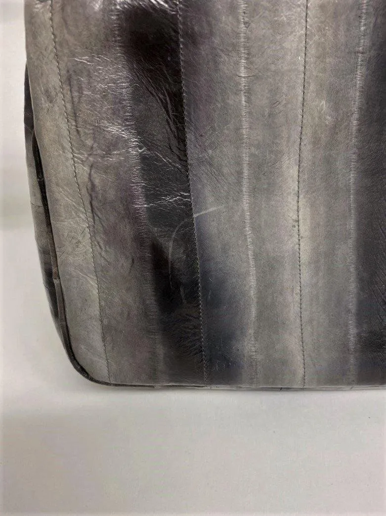 Jimmy Choo Zulu Clutch Gray/Black Eel Skin Evening Bag