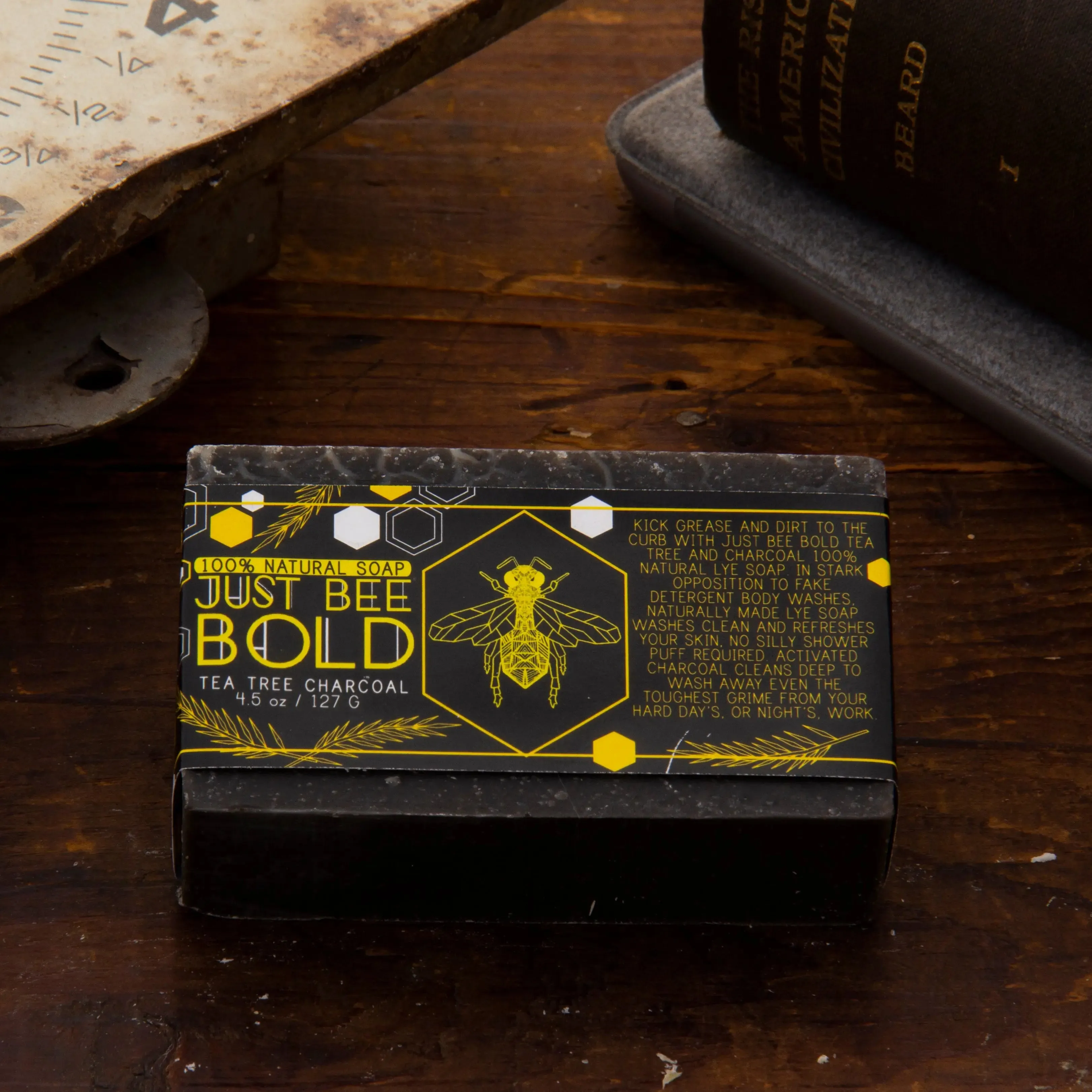 Just Bee Bold Soap - Tea Tree Charcoal