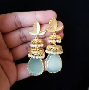 Kavitha B and Manasa_t1 Indo Western Trendy Earring With Gold Plating FB11