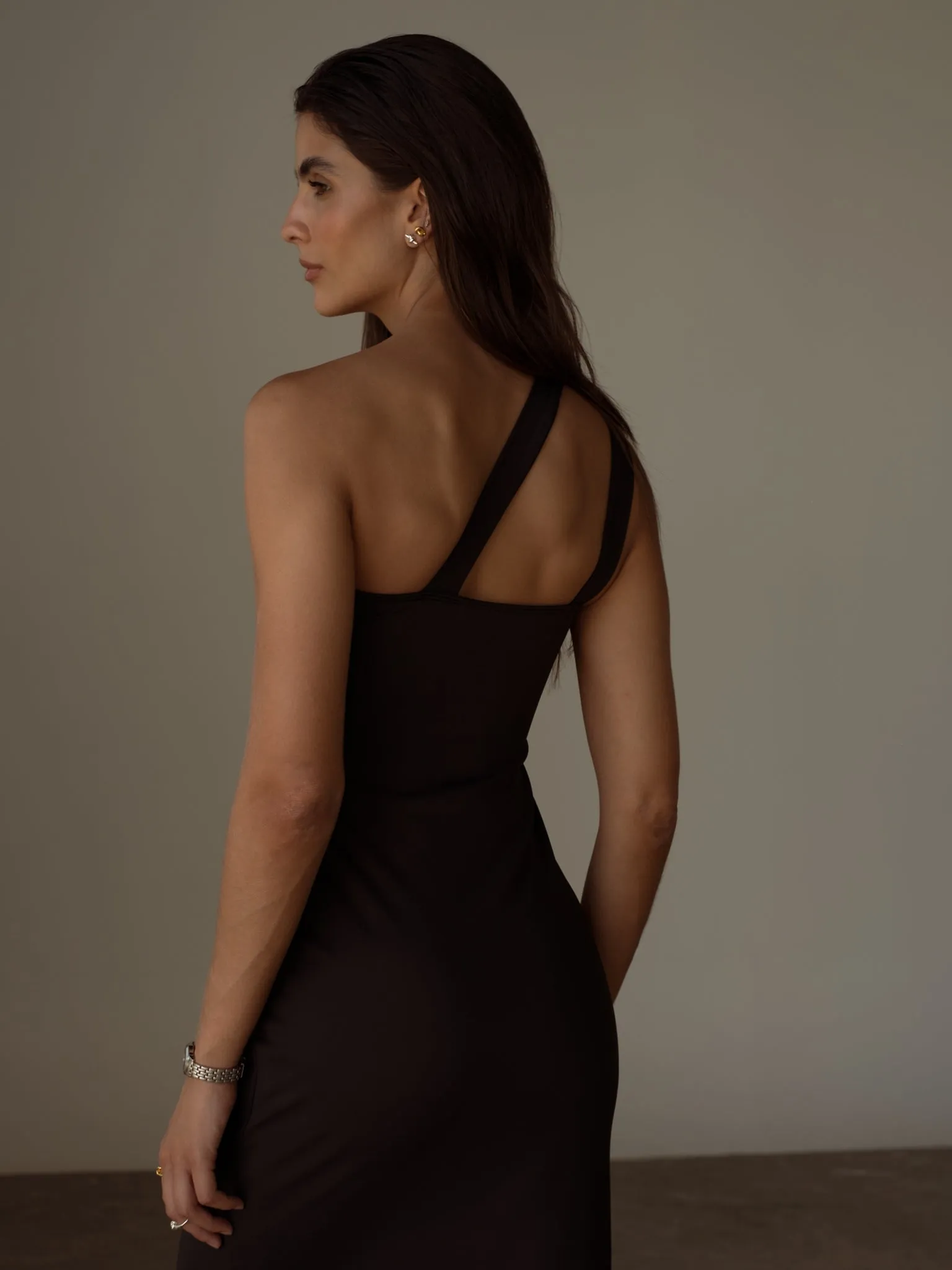 KINKY SOFT DRESS  - BLACK