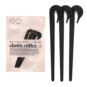 Kitsch Eco-Friendly Elastic Cutters 3pc Set - Black