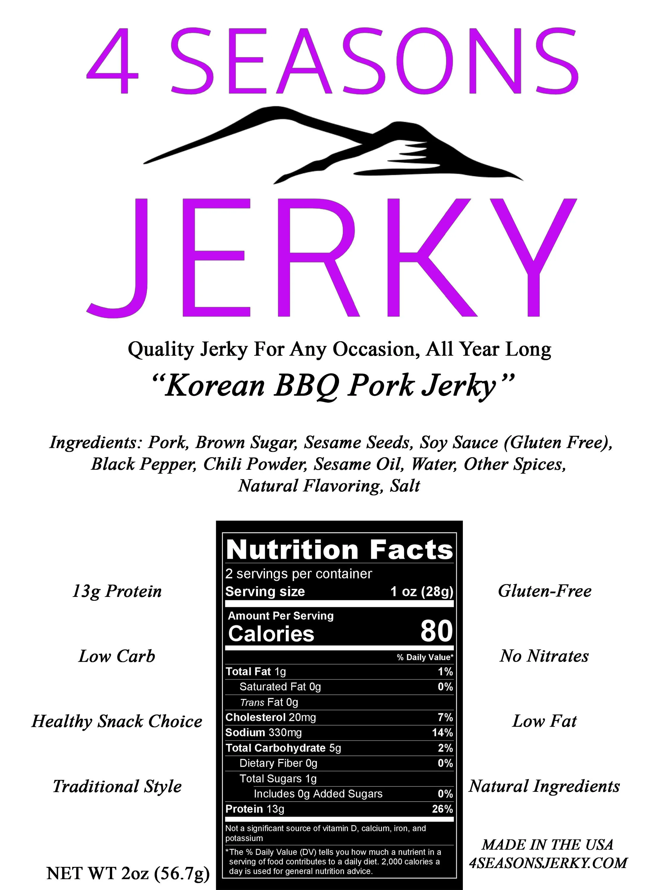 Korean BBQ Pork Jerky