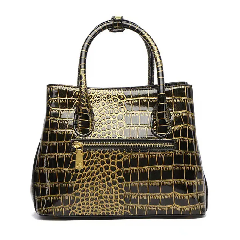 Ladies Trendy Retro High-grade Crocodile Print Handbags