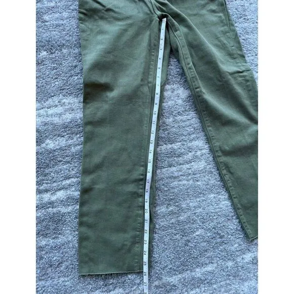 L'agence NWT Women Size 23 Basil Green High Rise Cropped Slim Sada Jeans
