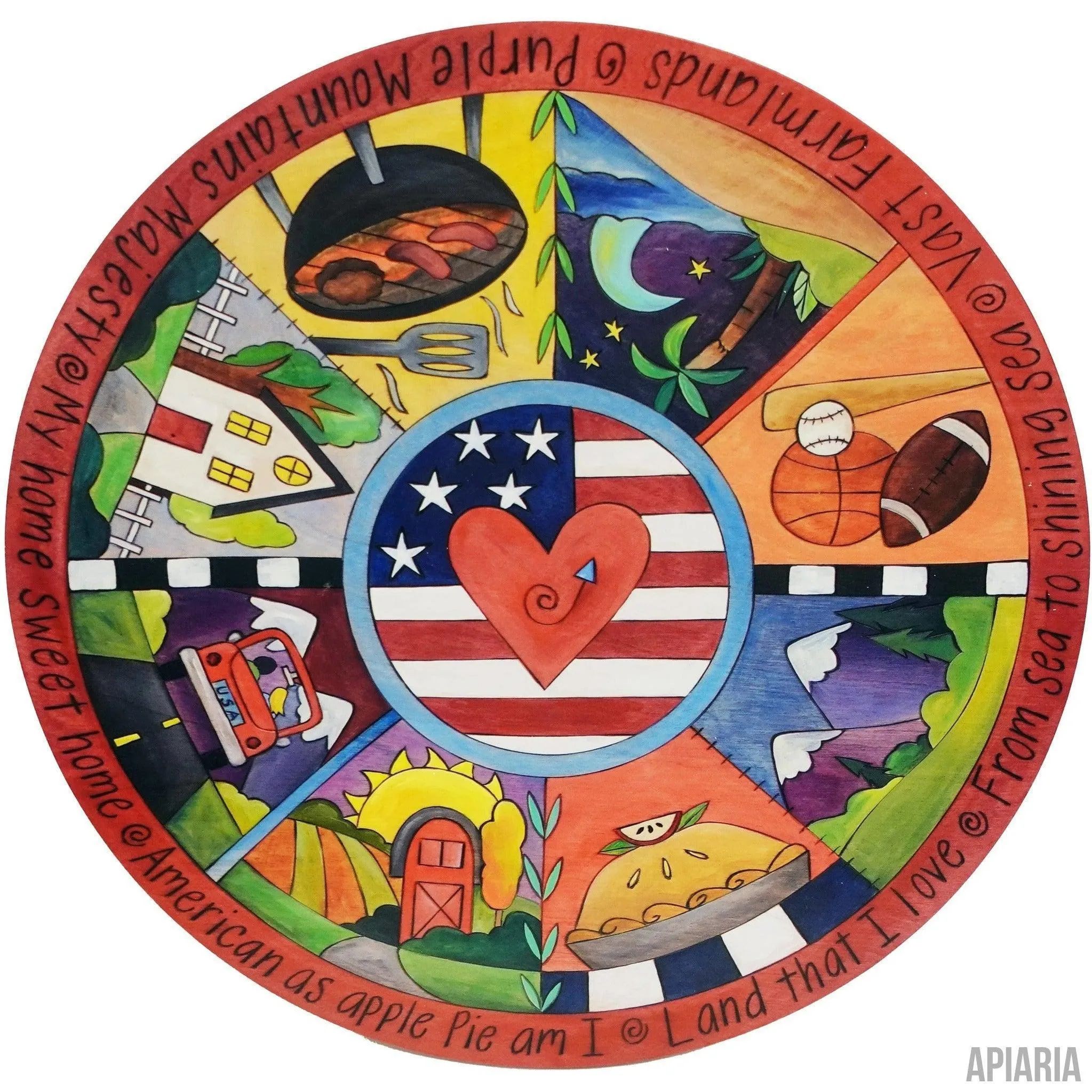 Land That I Love Lazy Susan by Sticks, Kitchen, dining table art