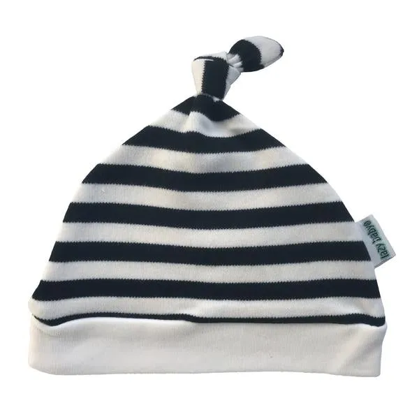 Lazy Baby Black & White Striped Hat