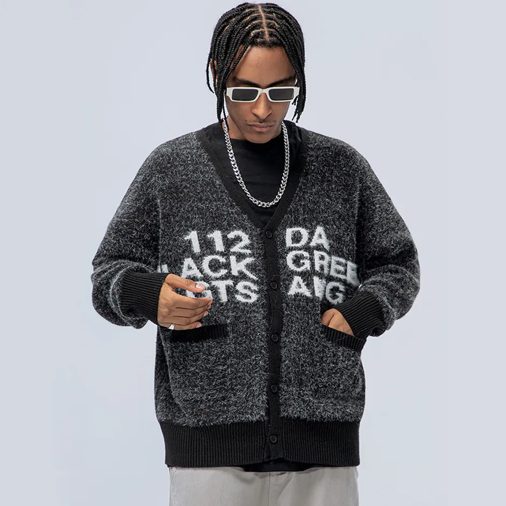 Lazy Letter Knit Cardigan