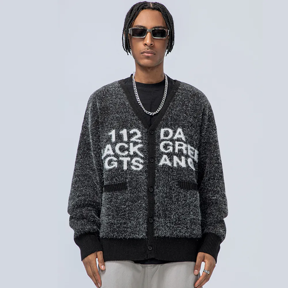 Lazy Letter Knit Cardigan