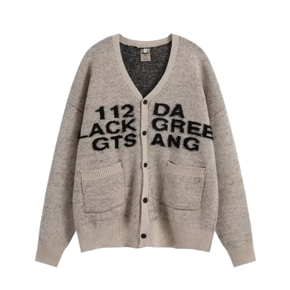 Lazy Letter Knit Cardigan