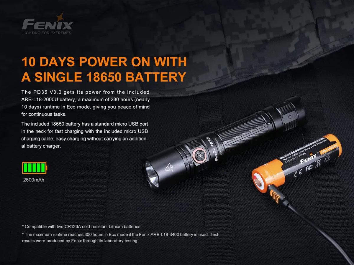 LED Flashlight Fenix PD35 V3.0