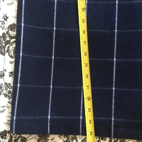 Levi Strauss &amp; Co. Blue White Grid Coat Size XL