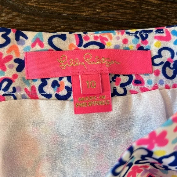 Lilly Pulitzer tilly skirt multi fun sun repeat ditsy Size 10