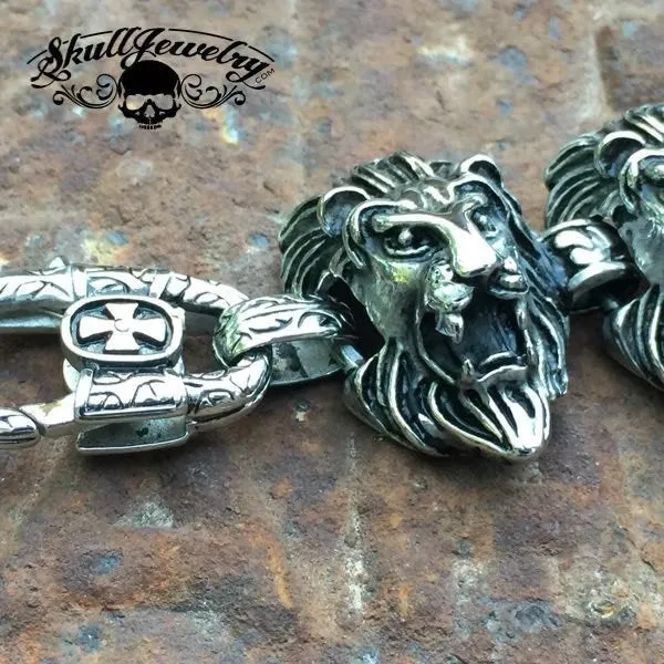 Lion Heart - Big Bold Heavy Lion Bracelet (#882)