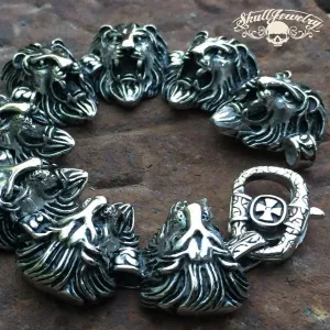 Lion Heart - Big Bold Heavy Lion Bracelet (#882)