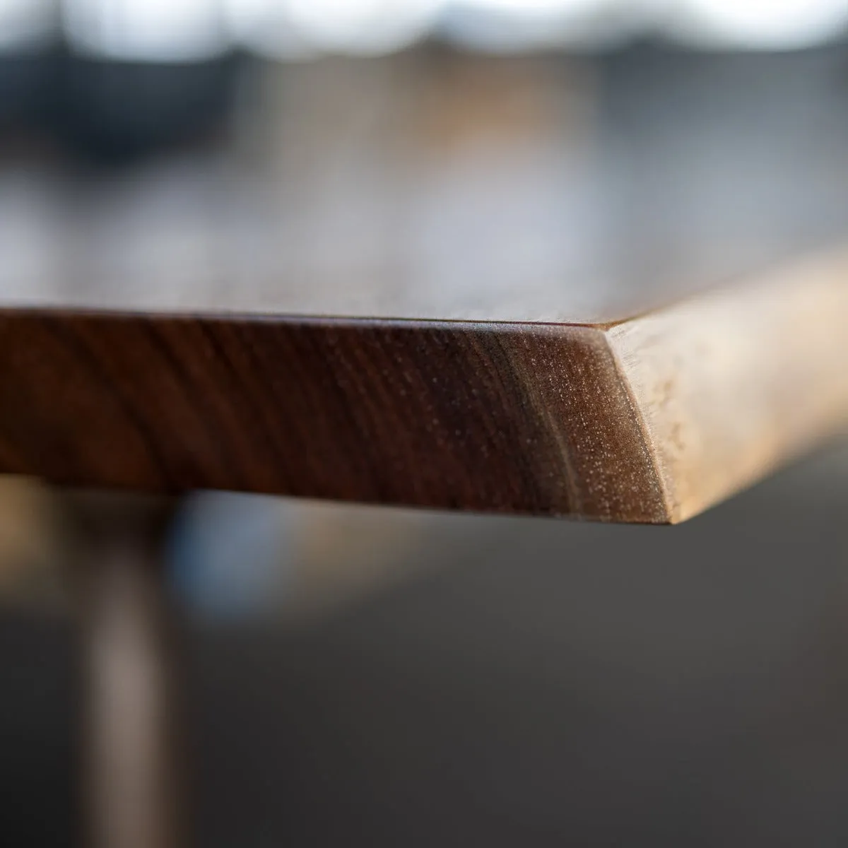 Live Edge Urban Wood and Cast Bronze Console Table | Lakehouse Pedestal Table