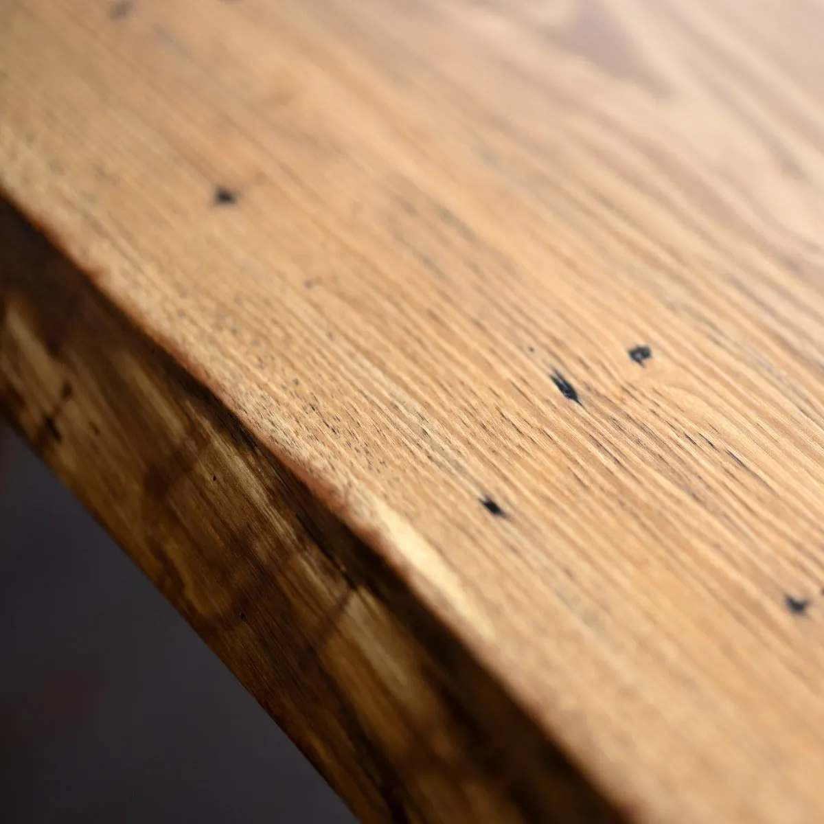 Live Edge Urban Wood and Cast Bronze Console Table | Lakehouse Pedestal Table