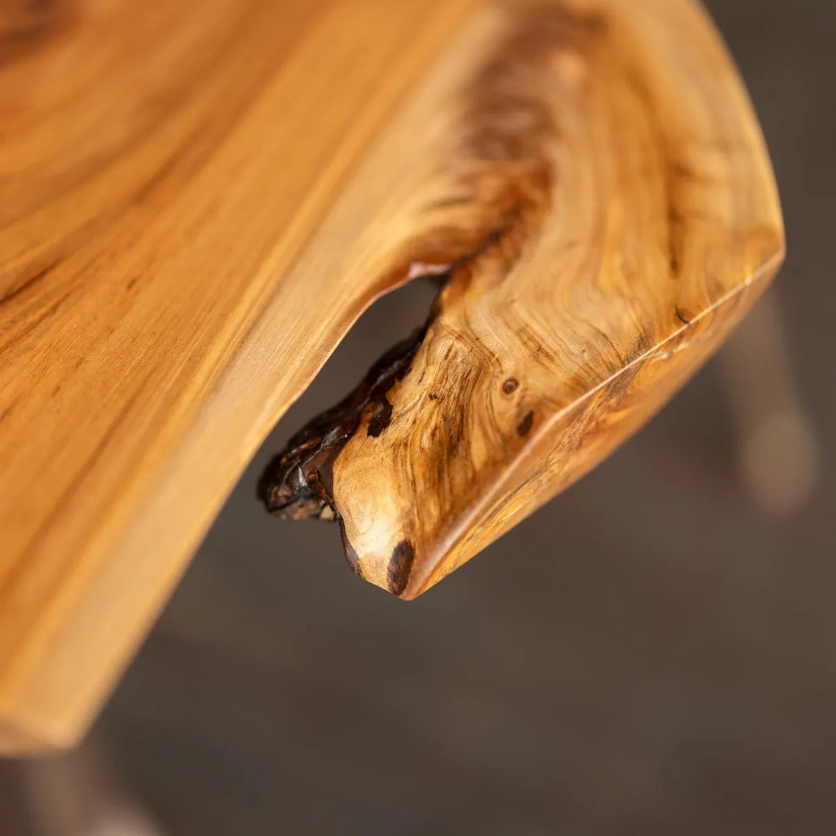 Live Edge Urban Wood and Cast Bronze Console Table | Lakehouse Pedestal Table