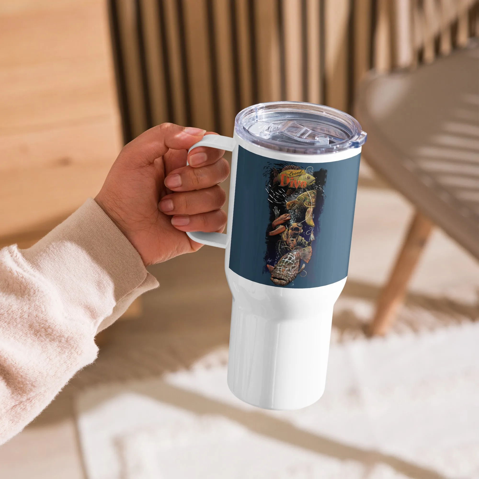 Local Dive 25 Ounce Travel Mug With Handle