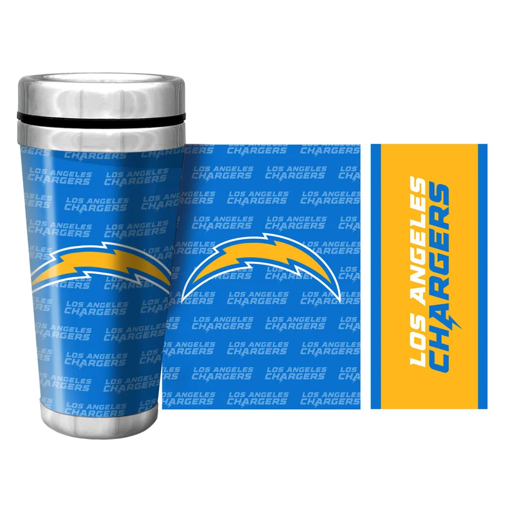Los Angeles Chargers Travel Mug | Wallpaper Full Wrap 16 oz.