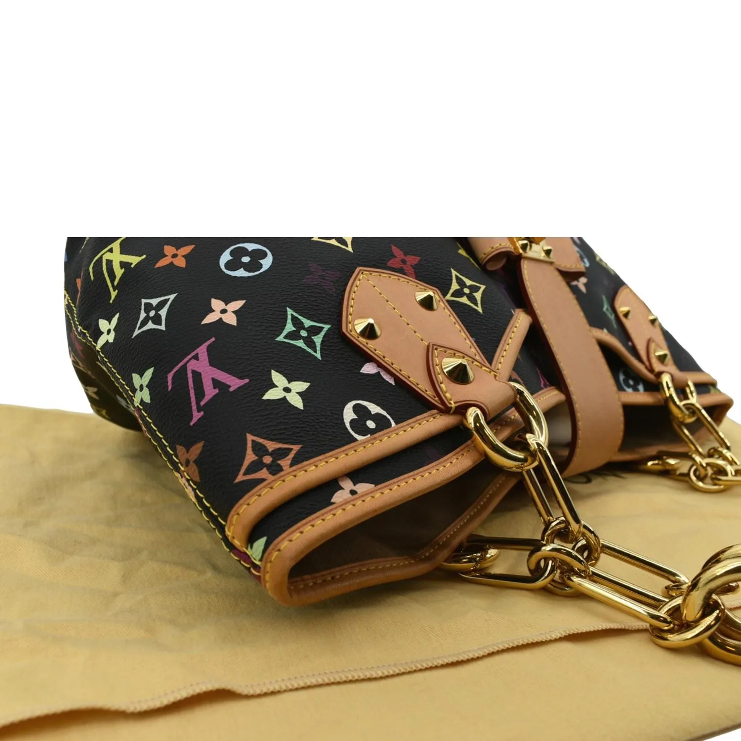 LOUIS VUITTON Annie GM Multicolor Monogram Canvas Shoulder Bag Black