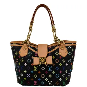 LOUIS VUITTON Annie GM Multicolor Monogram Canvas Shoulder Bag Black