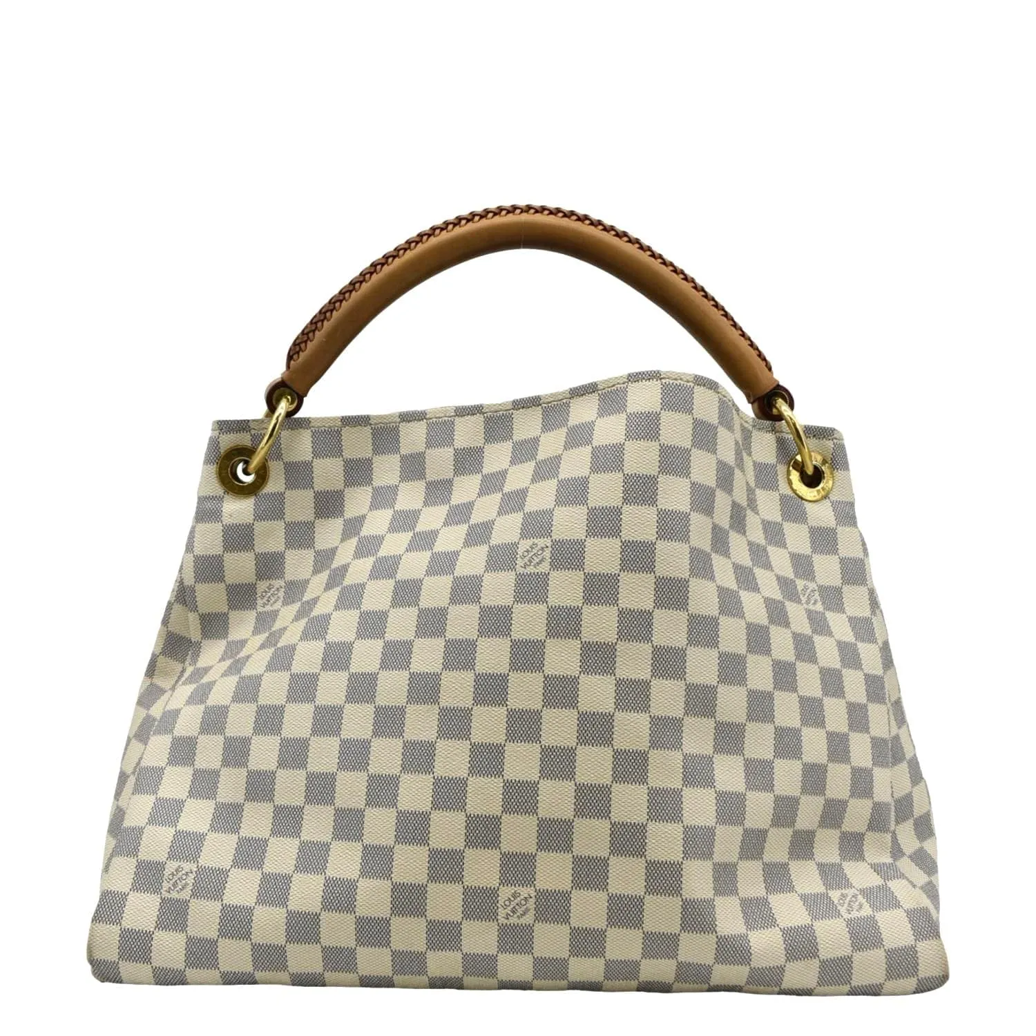 LOUIS VUITTON Artsy MM Damier Azur Hobo Bag White