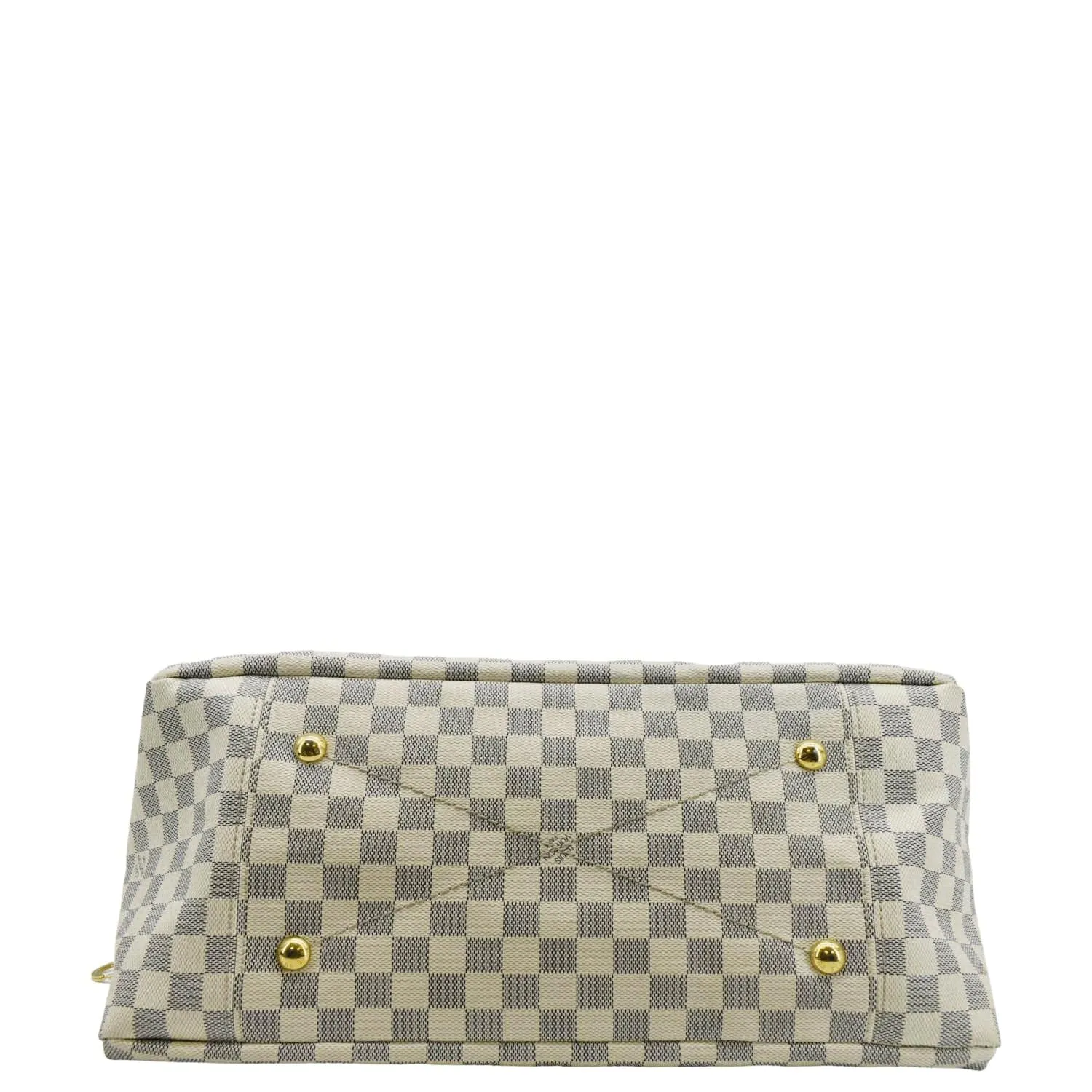 LOUIS VUITTON Artsy MM Damier Azur Hobo Bag White