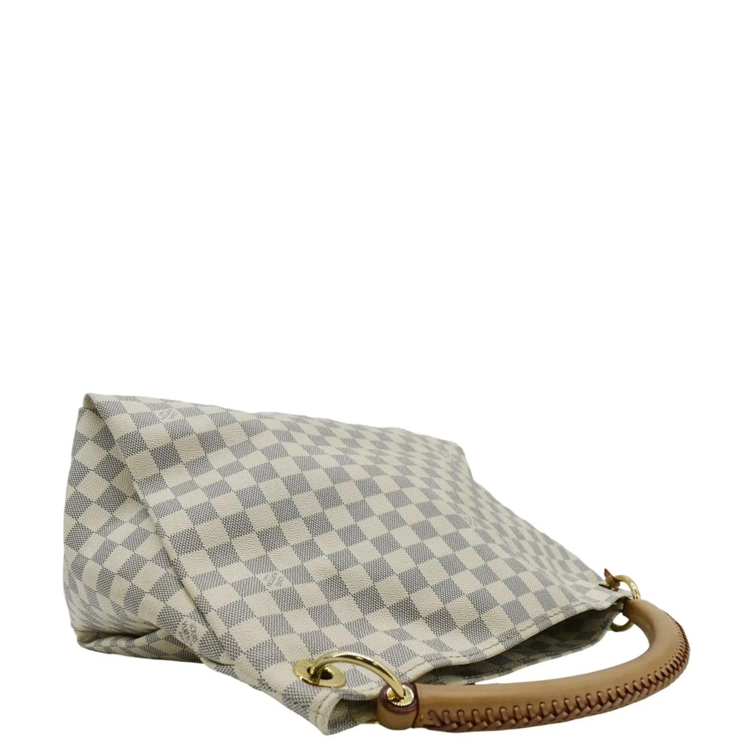 LOUIS VUITTON Artsy MM Damier Azur Hobo Bag White
