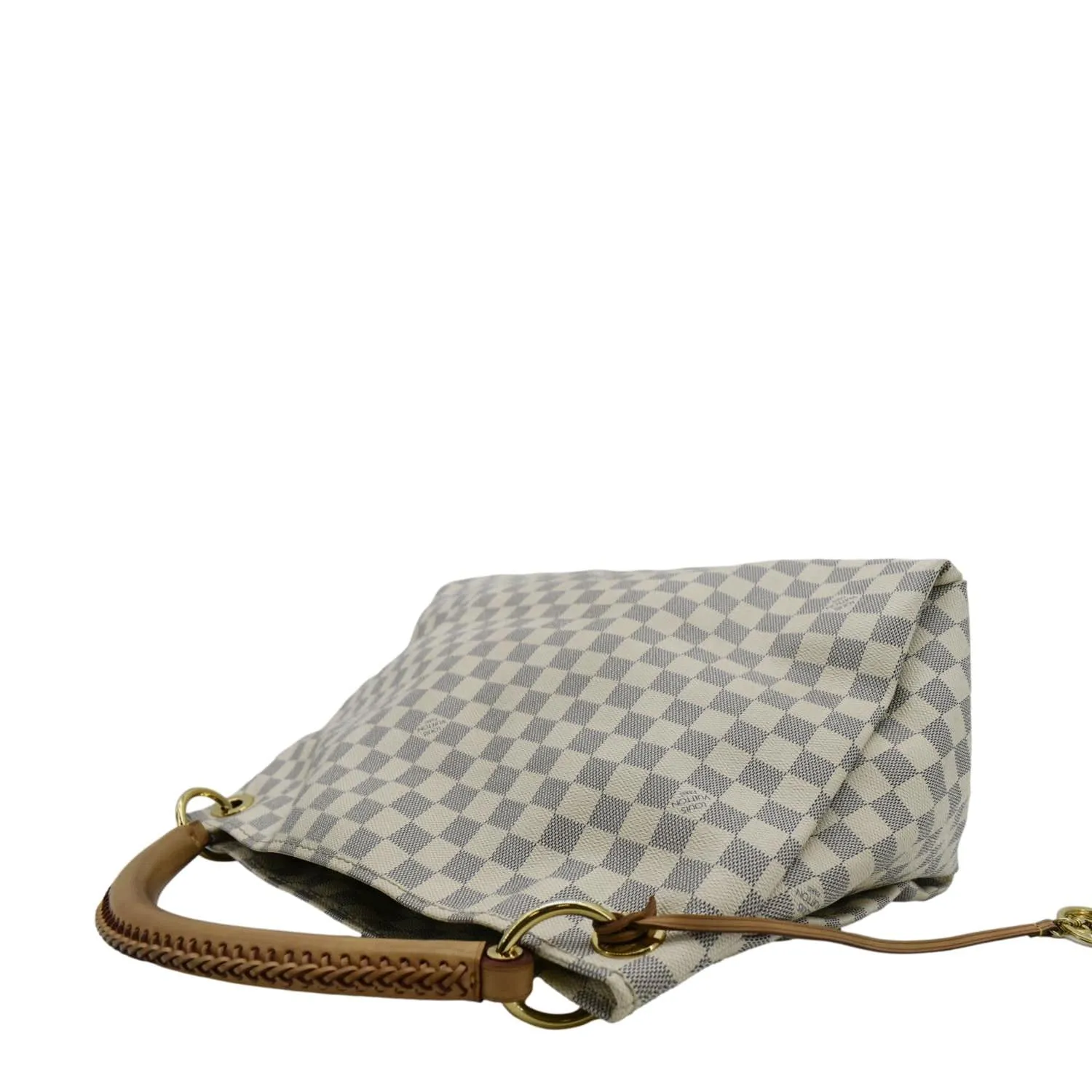 LOUIS VUITTON Artsy MM Damier Azur Hobo Bag White