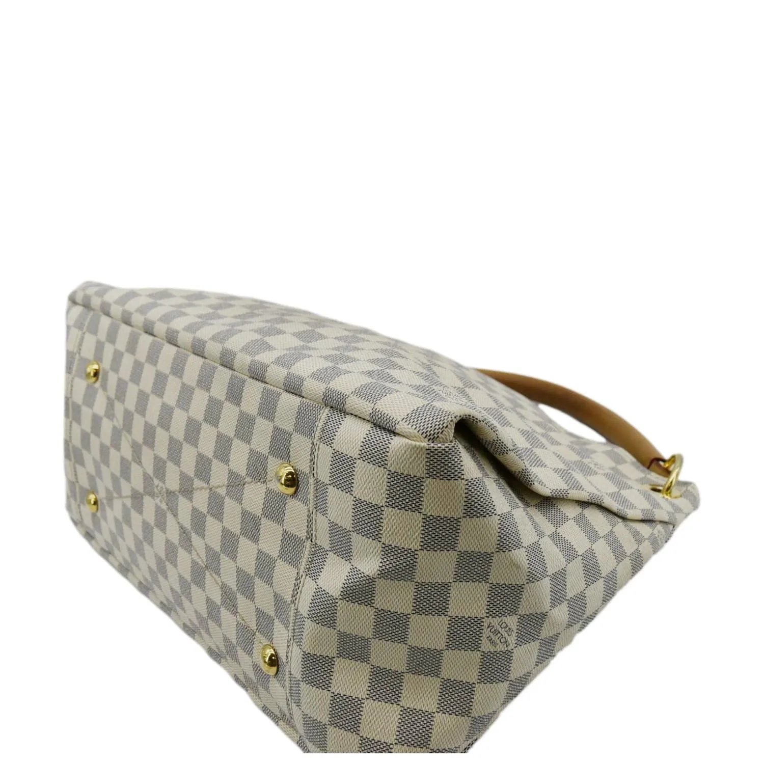 LOUIS VUITTON Artsy MM Damier Azur Hobo Bag White