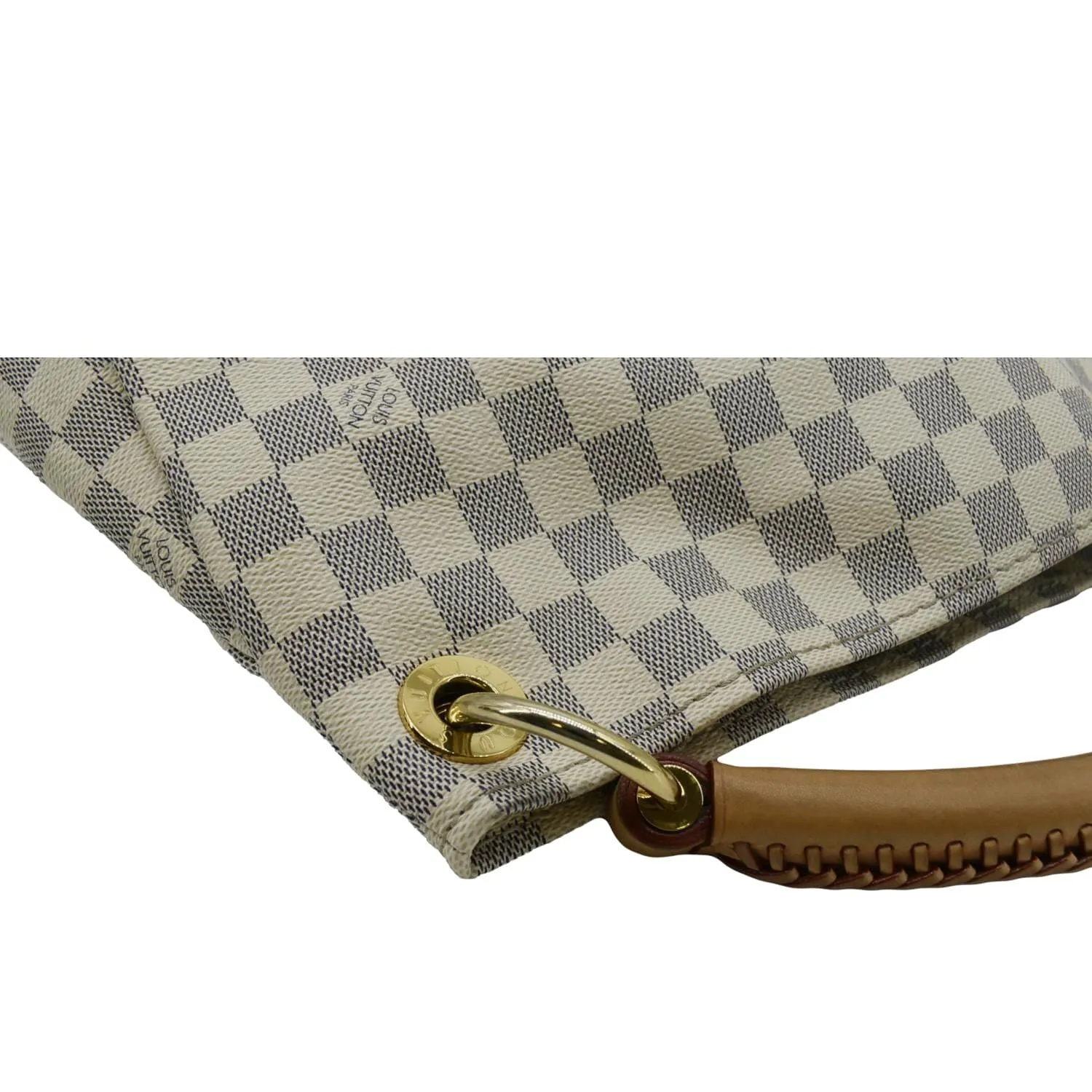 LOUIS VUITTON Artsy MM Damier Azur Hobo Bag White