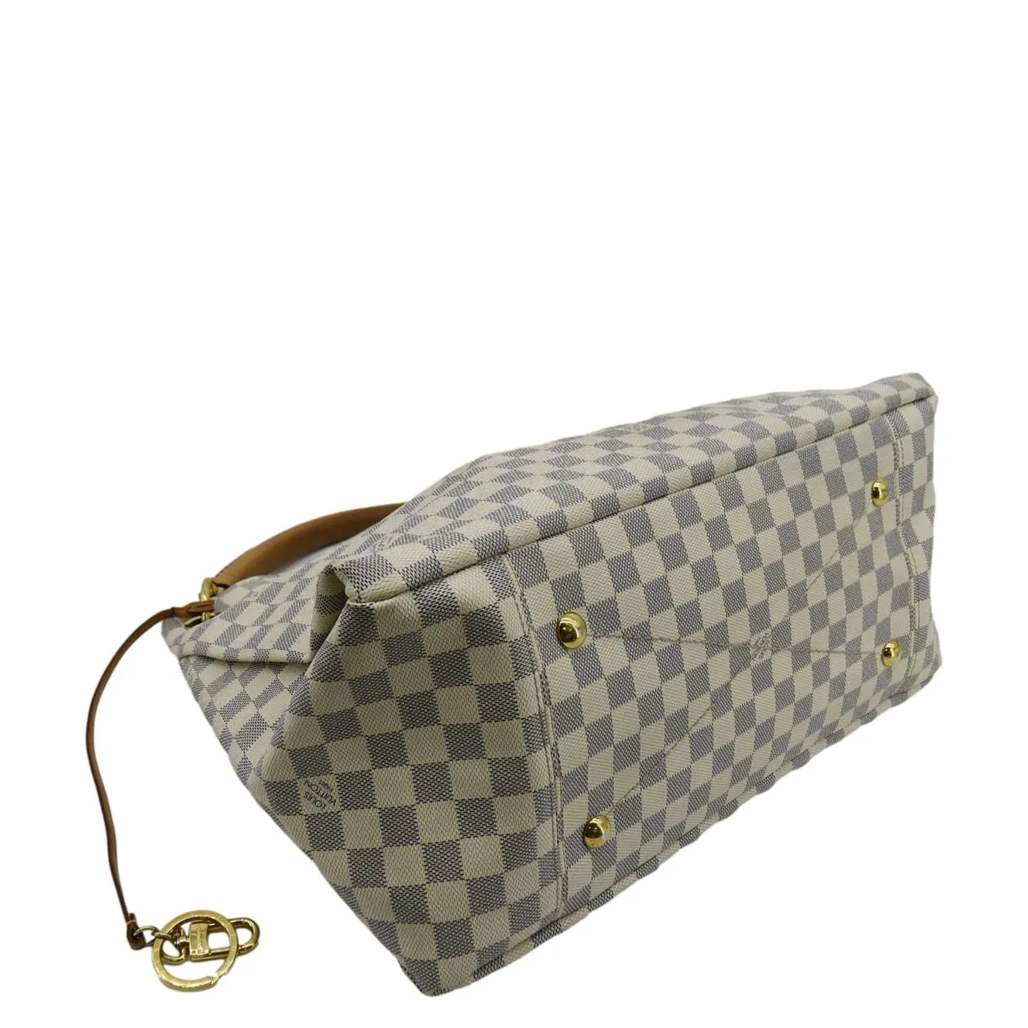 LOUIS VUITTON Artsy MM Damier Azur Hobo Bag White