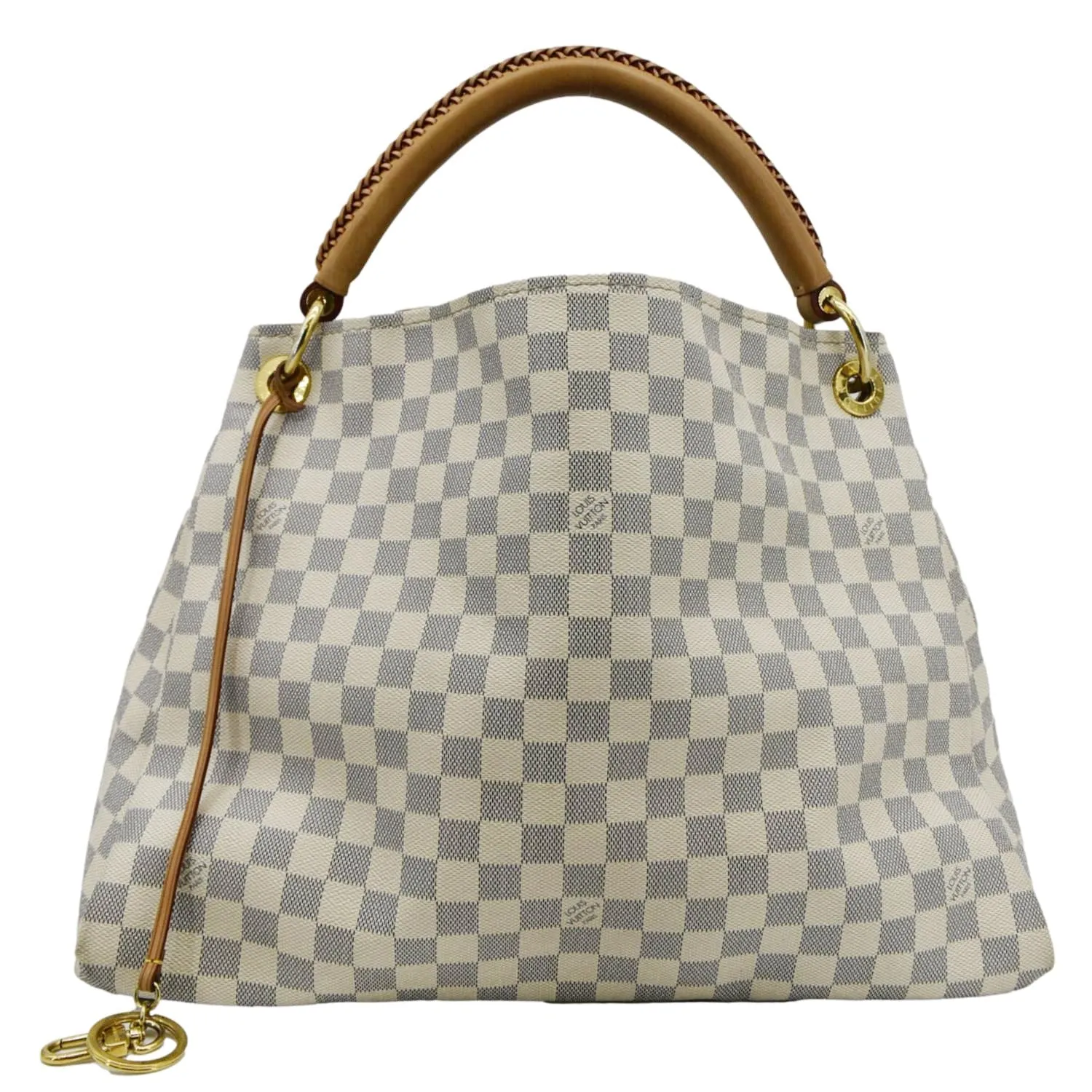 LOUIS VUITTON Artsy MM Damier Azur Hobo Bag White
