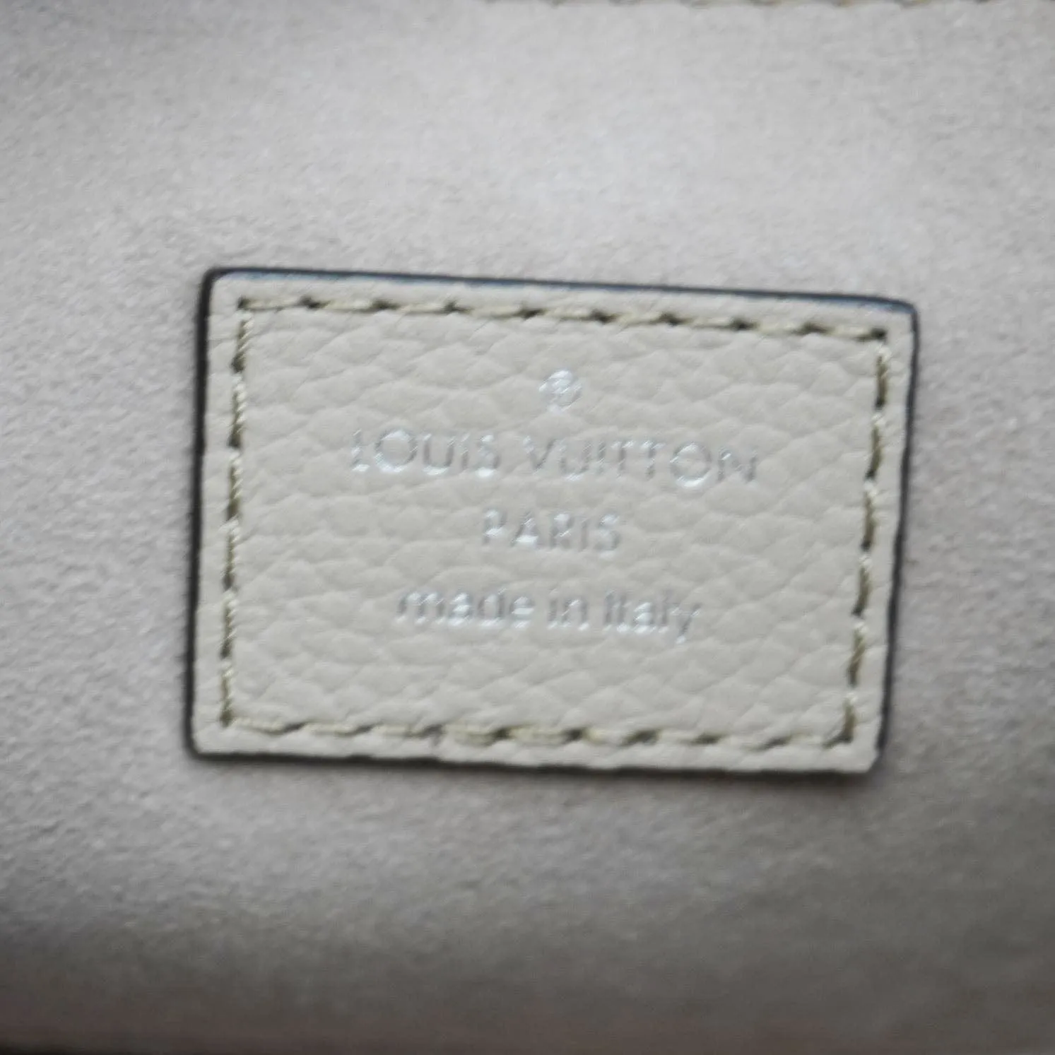 LOUIS VUITTON Baia PM Perforated Mahina Leather Shoulder Bag Galet Gray